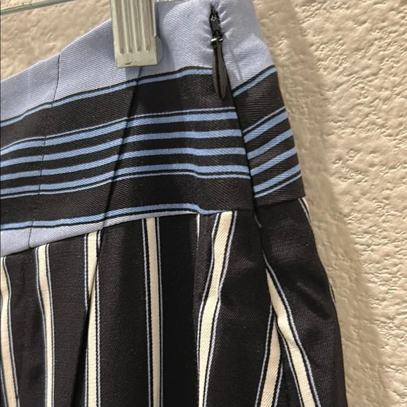 LOFT Chic Striped Skirt with Blue Waistband - Picture 4 of 6